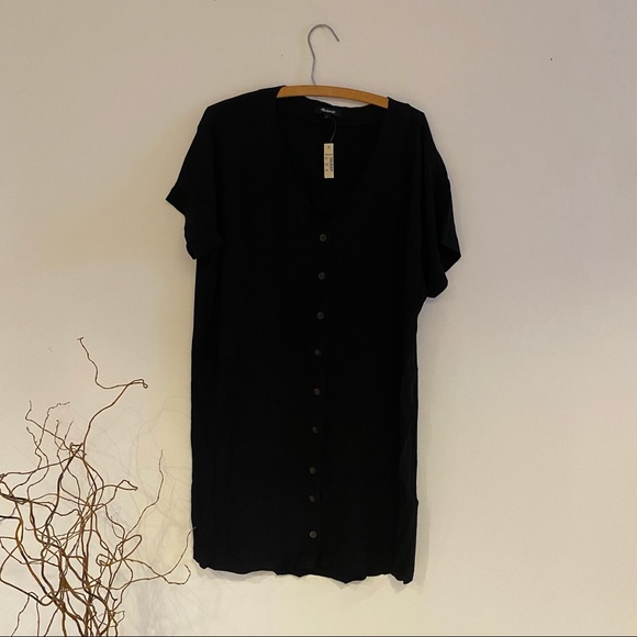 Madewell Button Front Easy Dress - Picture 3 of 4